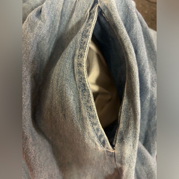 Rare Vintage FADS Denim Button Down Fit and Flare Midi Dress - Size Small - Picture 5 of 5